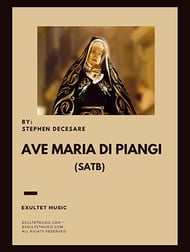 Ave Maria Di Piangi SATB choral sheet music cover Thumbnail